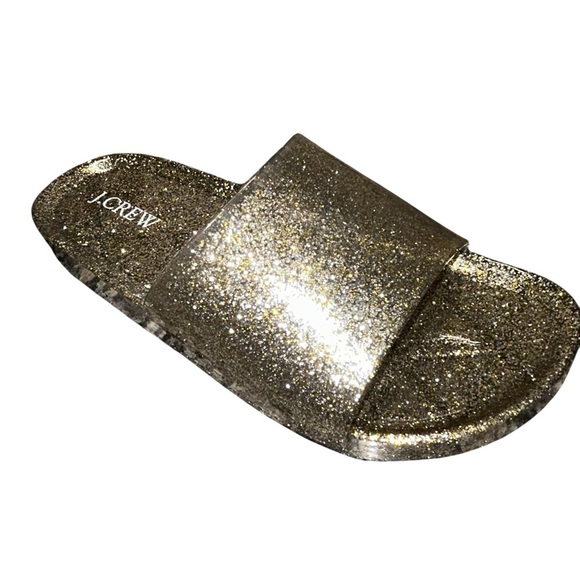 J. Crew Sparkling Gold Slide Women’s Sandals New size 8 - Picture 9 of 11